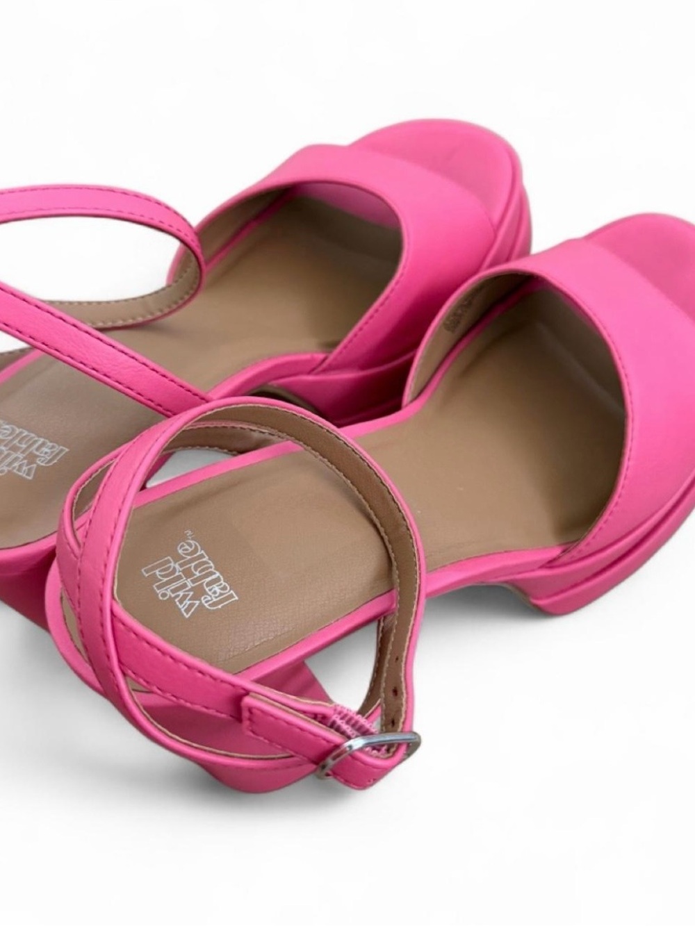 Platform Block Heel Sandals - Hot Pink - Picture 4 of 6